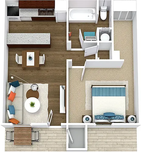 Floor plan 1 Bed