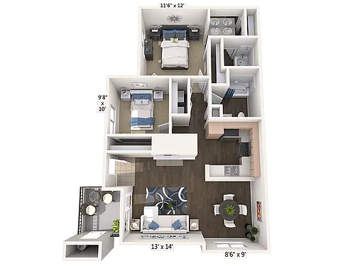 Floor plan B1-hardwood