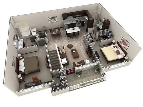 Floor plan 2 BR Grand Overlook