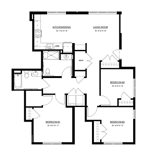 Floor plan 3 Bedroom