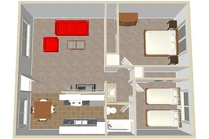 Floor plan 2 Bed