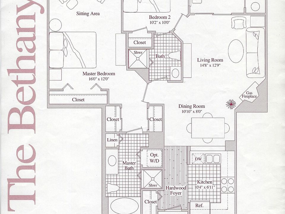 The Westbriar Condominium Unit with 2 Bedrooms, 2 Baths, 1 assigned garage parking and unassigned surface parking.