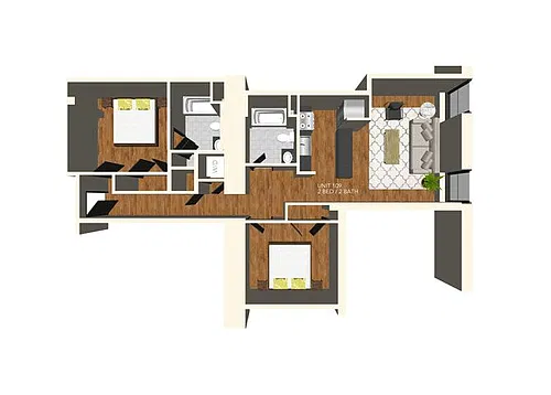 Floor plan Garbers Gables 109