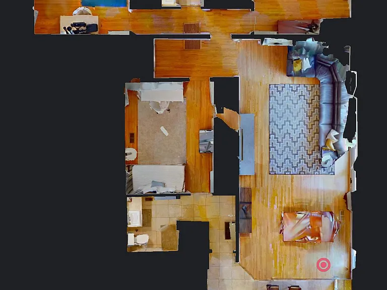 Floor plan view generated from 3D photo tour