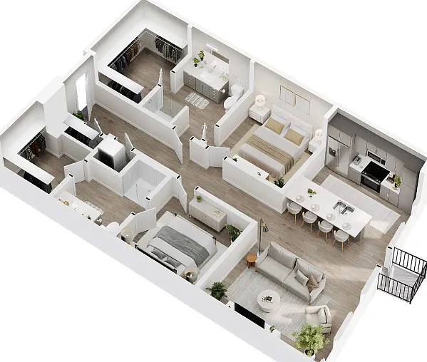 Aster 3D | 2 Bedroom | Greenside | Silo Park | v3 Aster 3D | 2 Bedroom | Greenside | Silo Park | v3