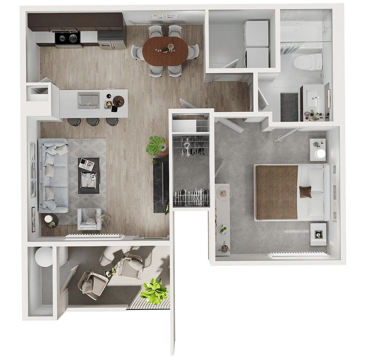 Floor plan 1X1 A