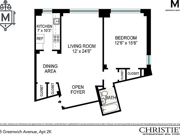 5th image of 33 Greenwich Ave APT 2K