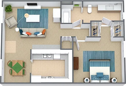 Floor plan One Bedroom