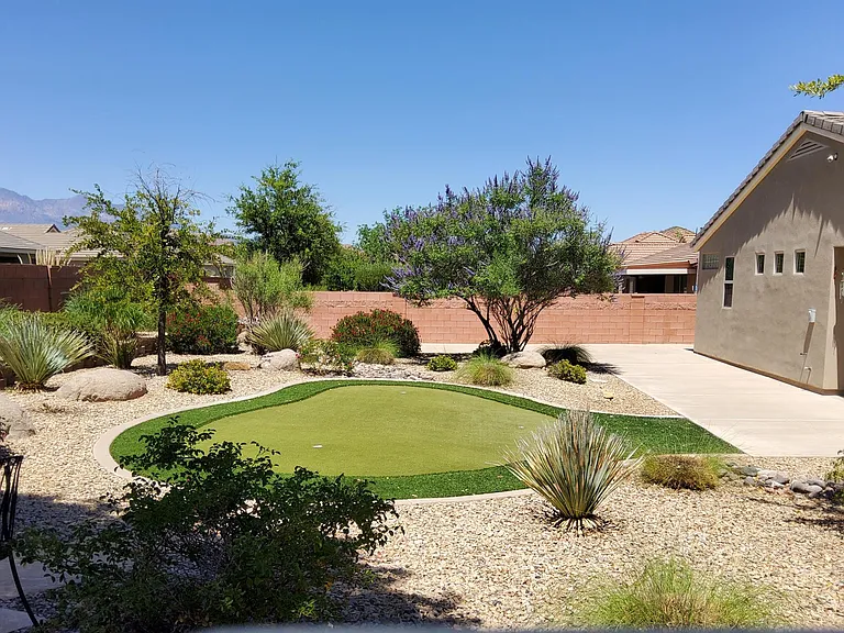 Large Xeroscaped backyard