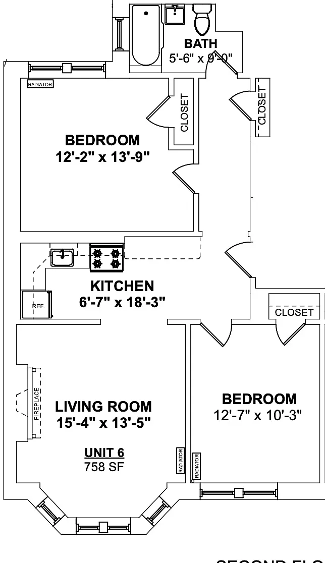 Floor plan Superior 2 Bed