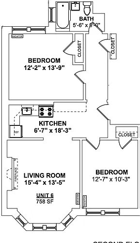 Floor plan Superior 2 Bed
