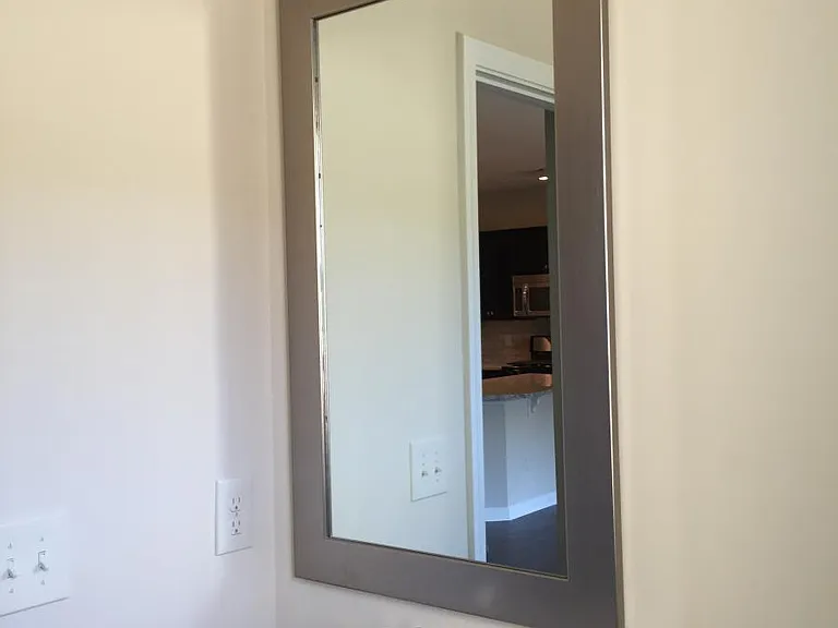 Powder room with upgraded fixtures and hardwood