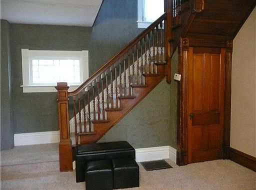 Open staircase in living room