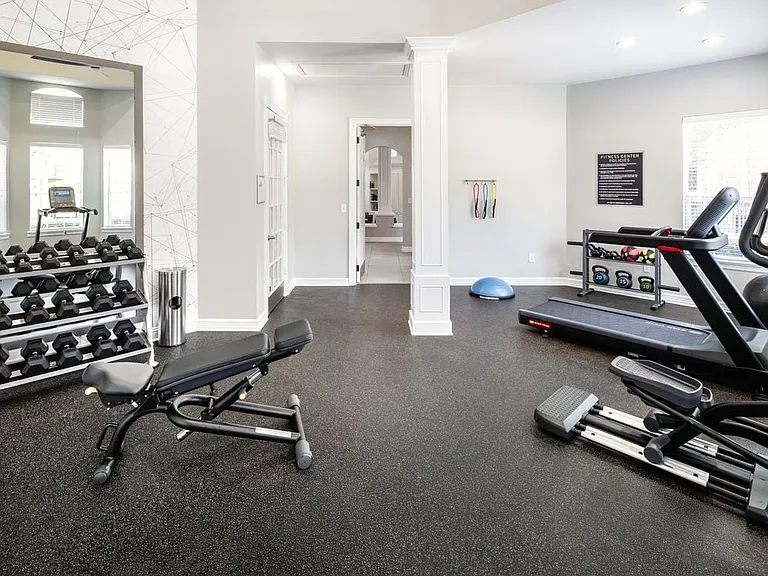 Fitness center with strength and cardio equipment