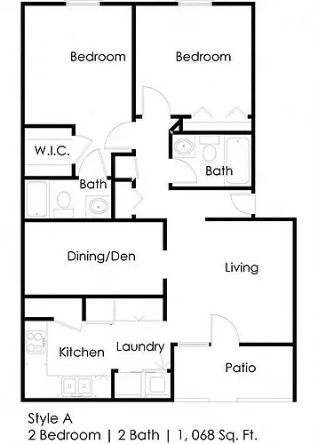 Floor plan Two Bedroom - A