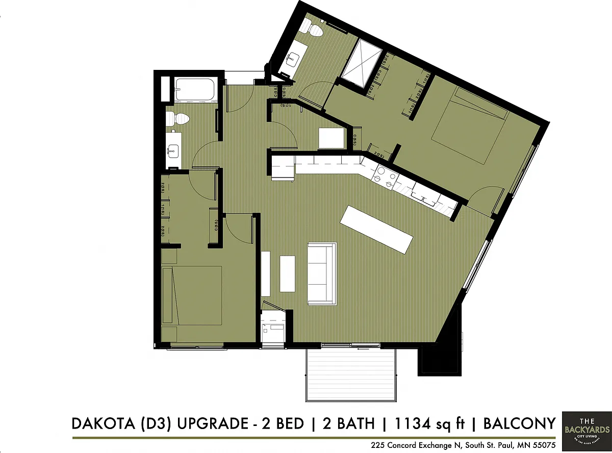 Floor plan The Backyards - Dakota (D3) - Upgrade