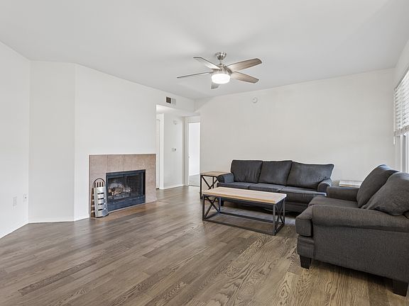 Fully operating fireplace add charm in winter months