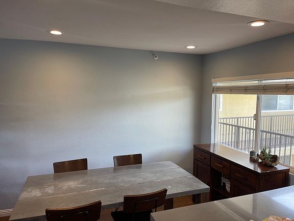 Kitchen into dining room.