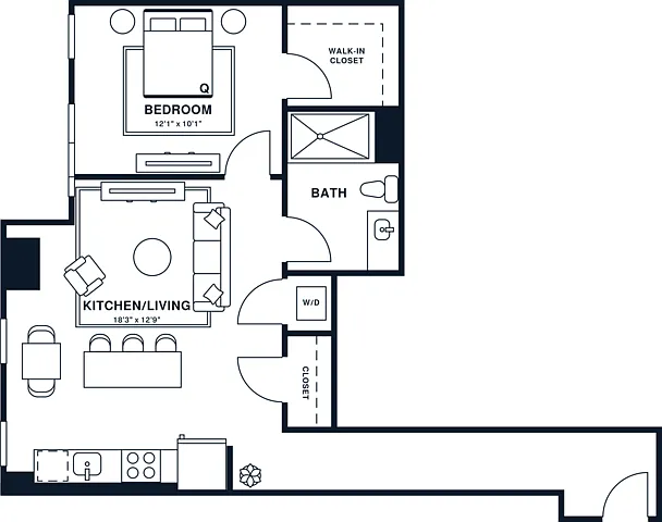 A11 | 1x1 | 710 sq ft A11 | 1x1 | 710 sq ft