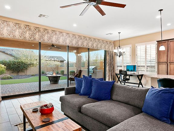 Great Room with Custom Window Treatments