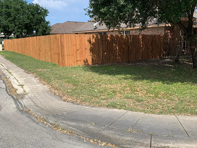 Side view of corner lot