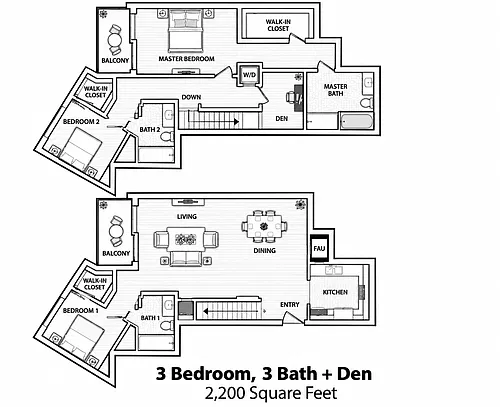 Floor plan 508 - Furnished