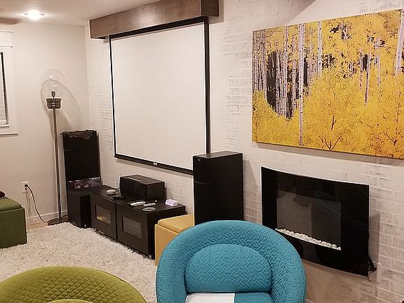 Basement entertainment space
