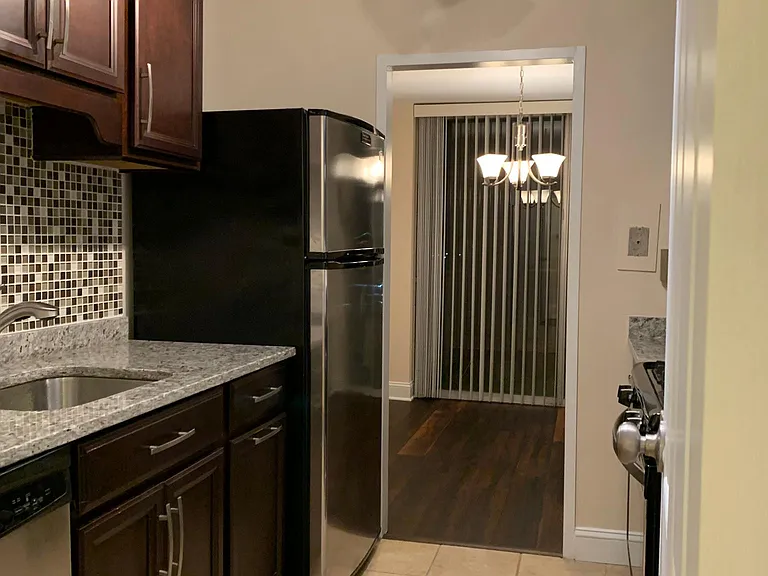 Kitchen view to dining area