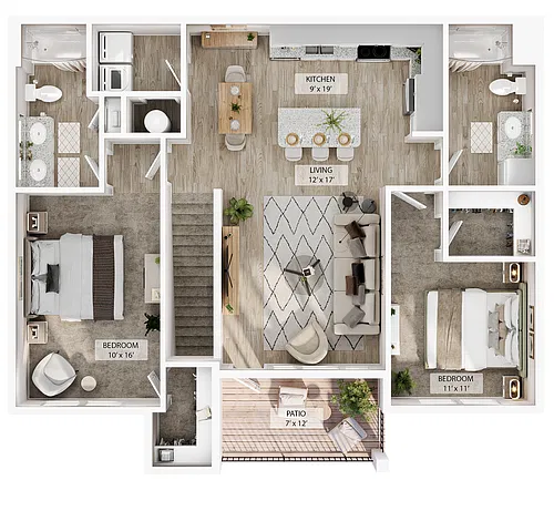 Floor plan 2 BR Grand Overlook