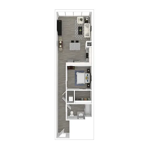 Floor plan 1 Bedroom 1 Bath