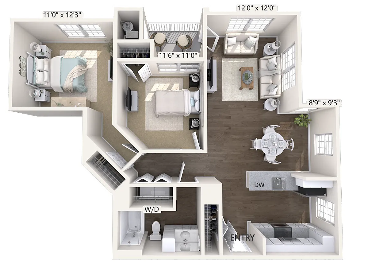 Floor plan B1A-985