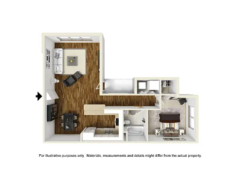 Floor plan 1 Bed