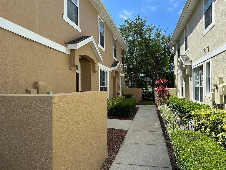 Walk way to Townhome