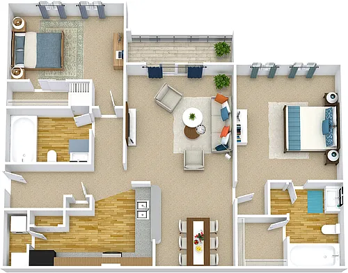Floor plan The Bahamas - Solarium