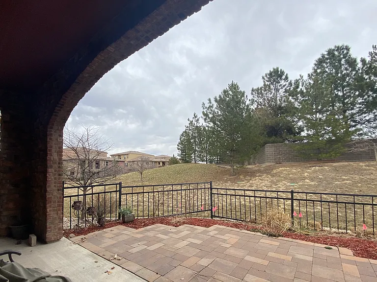 Patio and back to open space for privacy