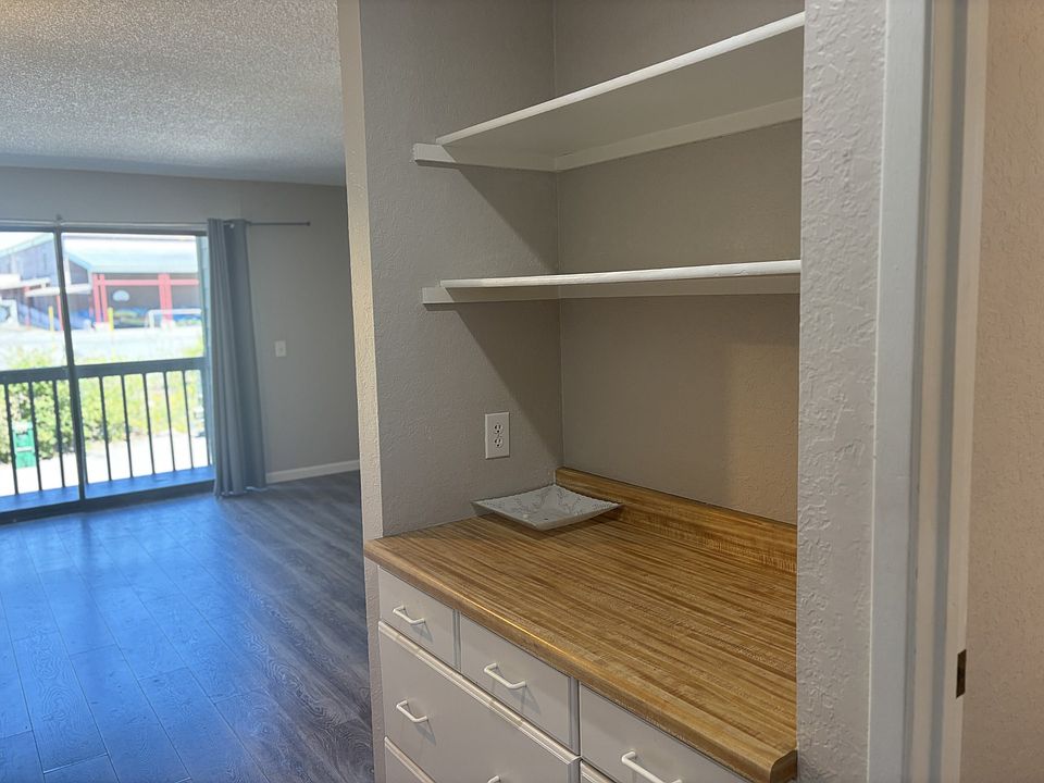 Built in cabinets at entry