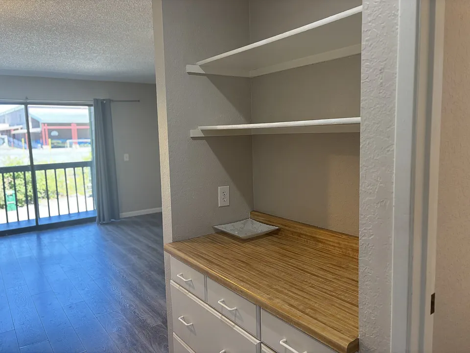 Built in cabinets at entry