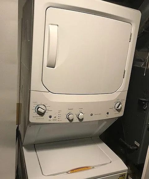 Stacked washer and dryer