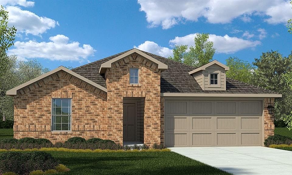 Front Elevation - D.R. Horton''s Justin Floorplan - Elevation C - All Home and community information, including pricing, included features, terms, availability and amenities, are subject to change at any time without notice or obligation. All Drawings, pictures, photographs, video, square footages, floor plans, elevations, features, colors and sizes are approximate for illustration purposes only and will vary from the homes as built.