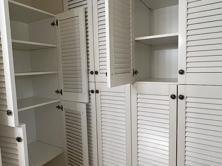 large storage area for linens, clothes, etc...