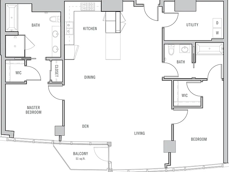 Circa LA - PH-A - 2 Beds - 2 Baths - 1524 Sq. ft.