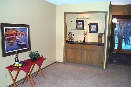 Family room features wet bar.