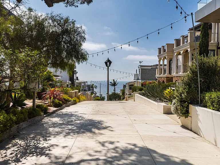 Walk street view in front of house