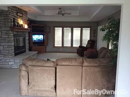 Open floor concept plan
						:
						Wood Burning Fireplace, 4 surround sound speakers