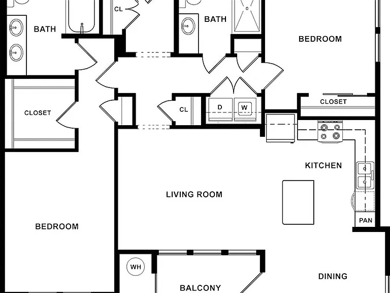 2x2 Floor Plan | Verdant at Green Vally Apartments 2x2 Floor Plan | Verdant at Green Vally Apartments