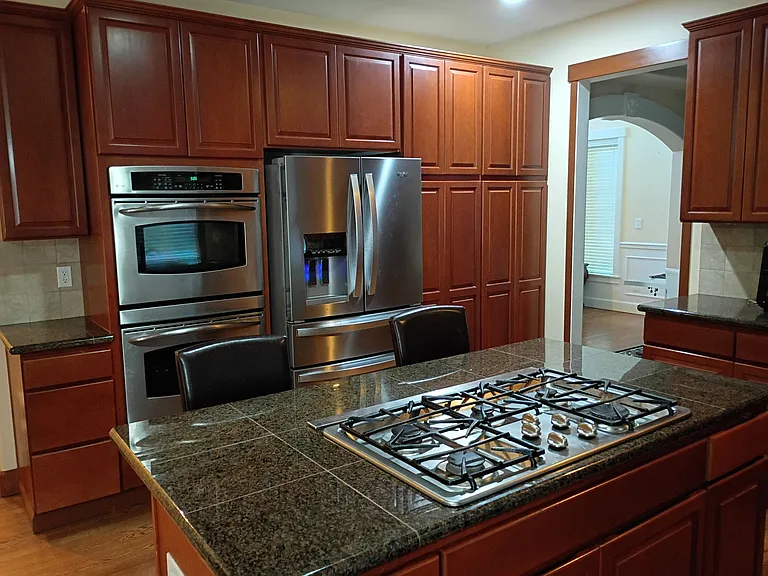 Kitchen with standard appliances.