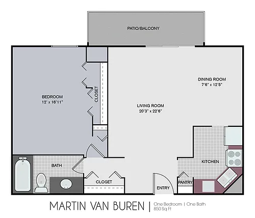 Floor plan A Martin Van Buren