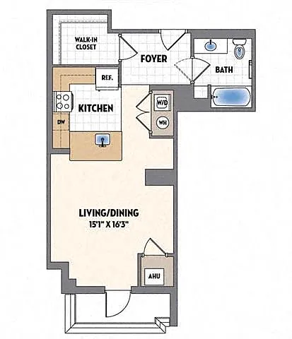 Floor plan S8AW WDU 80%