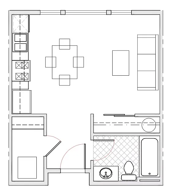 Floor plan AP2 - Studio