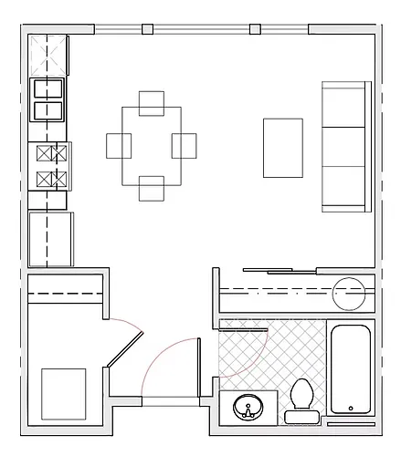 Floor plan AP2 - Studio